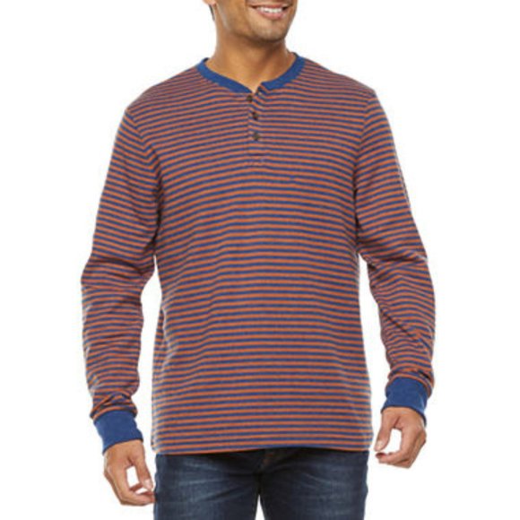 St. John's Bay Shirts Rv3 St Johns Bay Knit Mens Long Sleeve Henley